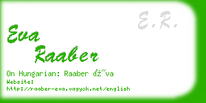 eva raaber business card